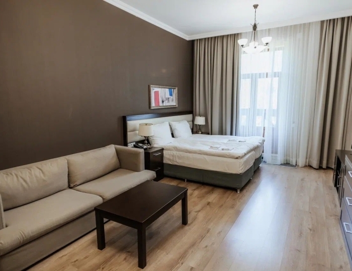 Апартаменты 2-местные 1 спальня с зоной гостиная/кухня +960 - Апартаменты Курорта Красная Поляна