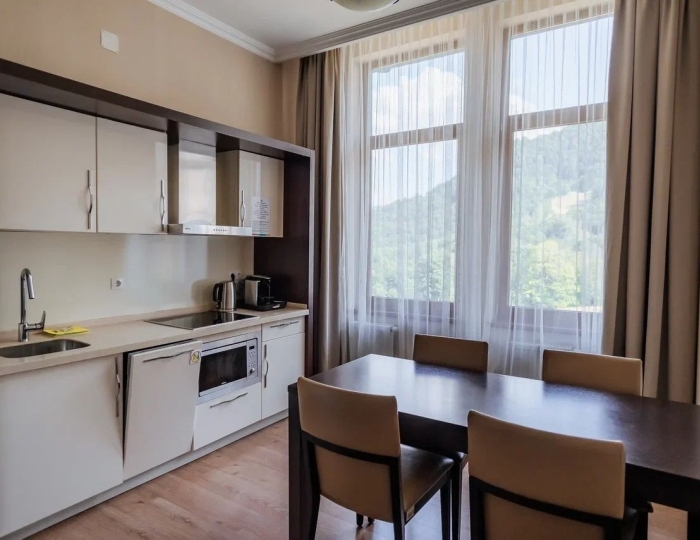 Апартаменты 2-местные 1 спальня с зоной гостиная/кухня +960 - Апартаменты Курорта Красная Поляна