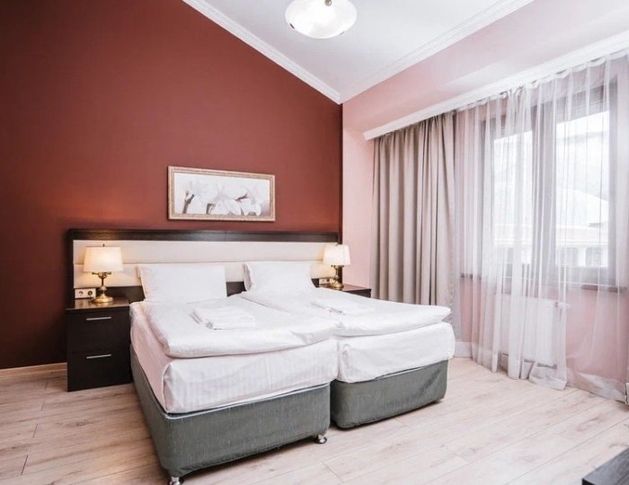 Апартаменты Стандарт 6-местные с 3 спальнями с зоной гостиная/кухня +540 - Апартаменты Курорта Красная Поляна