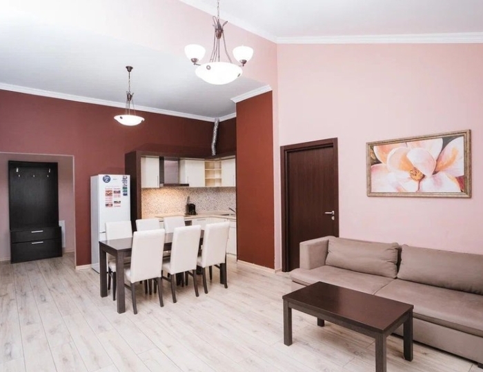 Апартаменты Стандарт 6-местные с 3 спальнями с зоной гостиная/кухня +540 - Апартаменты Курорта Красная Поляна