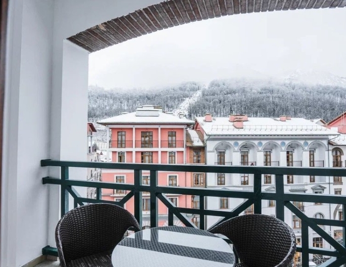 Апартаменты Стандарт 6-местные с 3 спальнями с зоной гостиная/кухня +540 - Апартаменты Курорта Красная Поляна